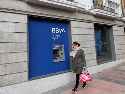 Sucursal de BBVA en Madrid, en una imagen de archivo.