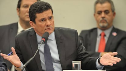 O ministro Sergio Moro, durante audiência pública na Câmara.