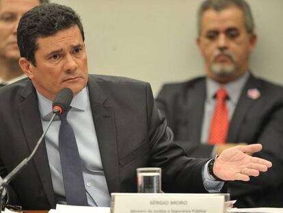 O ministro Sergio Moro, durante audiência pública na Câmara.