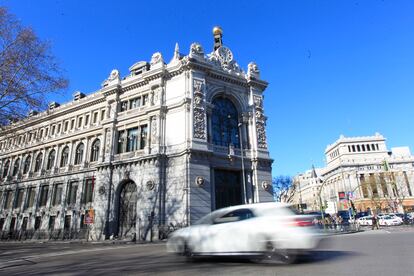 Fachada del Banco de España, en Madrid.