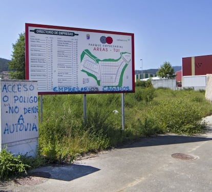 Zona por la que pasará el vial de acceso al polígono industrial