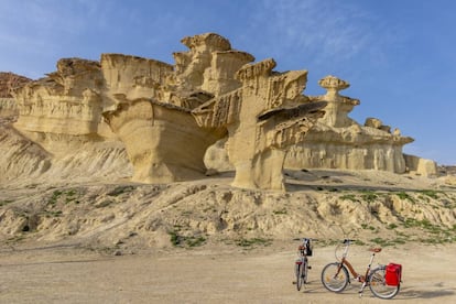 Erosiones de la piedra arenisca en Bolnuevo.