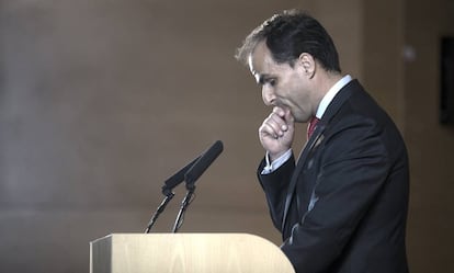 Javier Ramos, el viernes en la universidad.