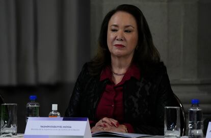 Yasmín Esquivel en la Suprema Corte, el 7 de marzo.