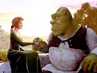 El ogro Shrek y la princesa Fiona, en una imagen de la película.