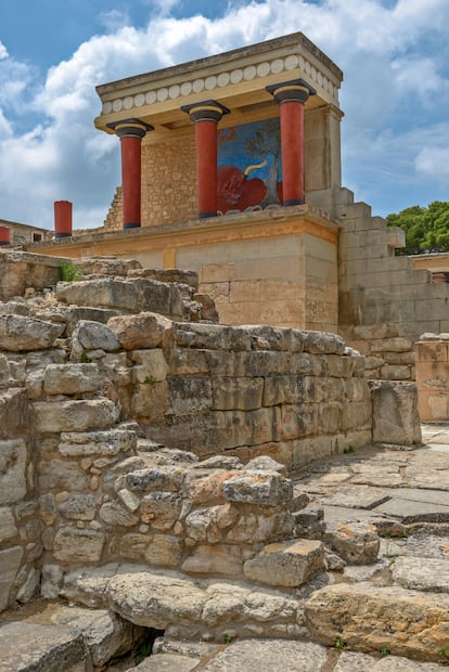 El antiguo palacio de Cnosos.
