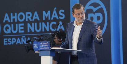 Mariano Rajoy, en Bizkaia, el pasado sábado.