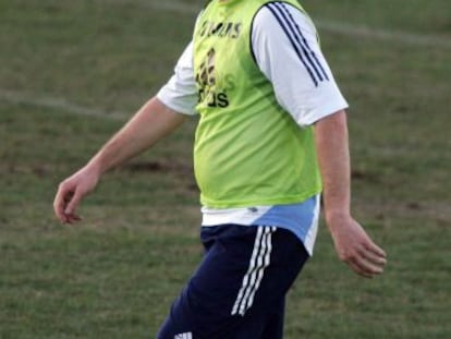 Antonio Cassano, durante el entrenamiento del Real Madrid en 2006.