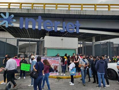 Manifestación de los trabajadores de Interjet el pasado 20 de septiembre en Ciudad de México