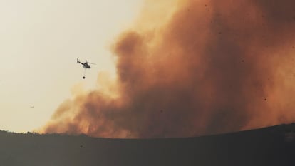 Incendio forestal en Igüeña y Colinas del Campo (León).