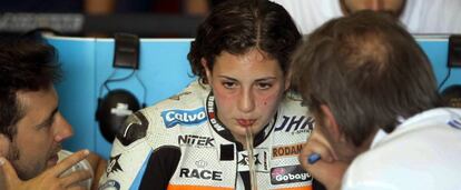 Ana Carrasco, en 2013, como piloto del Mundial de Moto3.