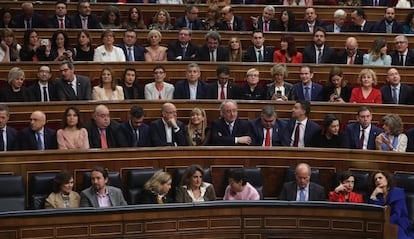 Diputados en el hemiciclo del Congreso el pasado 3 de febrero