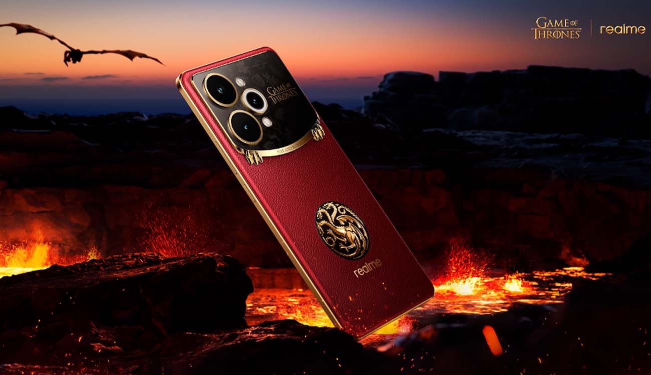 realme 15 Pro Game of Thrones Limited Edition de color rojo