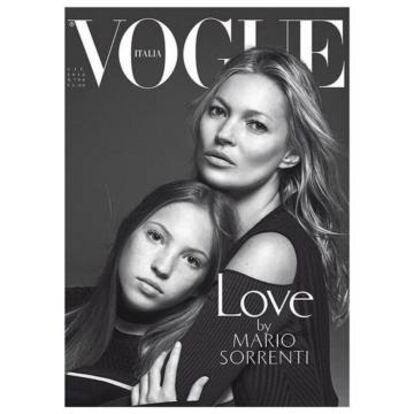 Kate Moss y su hija Lila Grace protagonizaron en julio de 2016 la portada de 'Vogue Italia'.
