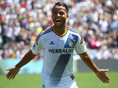 Giovani Dos Santos durante un partido con Los &Aacute;ngeles Galaxy