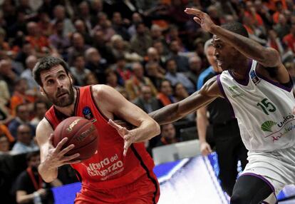 San Emeterio, en el primer partido de la final