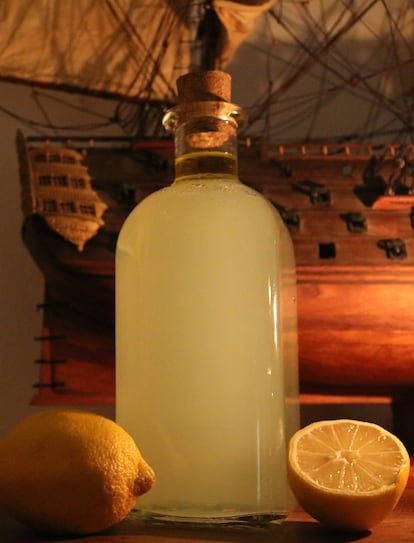 Imagen ilustrativa de la receta contra el escorbuto: aceite y limón.