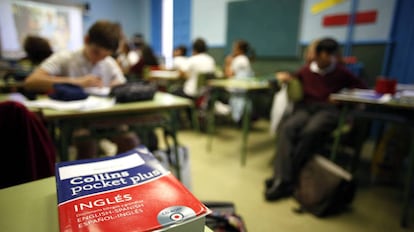 Clase en un colegio público de Madrid.