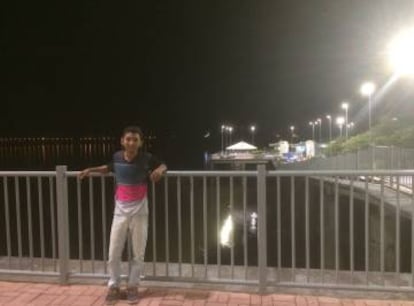 Wilmer em sua chegada a Boa Vista, em Roraima.