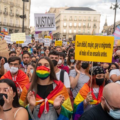 DVD1070 (11/09/2021) ​Manifestación contra la violencia a LGTBI en la Puerta del Sol en Madrid. ANDREA COMAS
