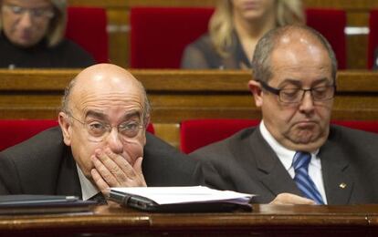 Boi Ruiz y Felip Puig en Parlament de Catalunya.