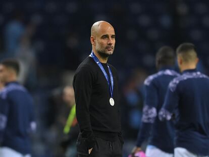 Guardiola, después de caer en la final de la Champions.