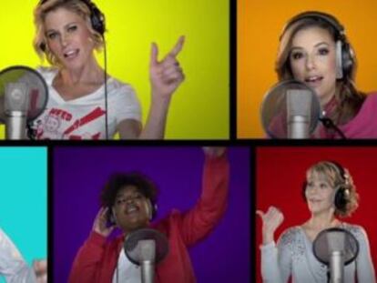 Jane Fonda, Connie Britton, Eva Longoria, entre otros unen sus voces en el tema  Fight Song  para apoyar la campaña por la presidencia de EE UU de la candidata demócrata