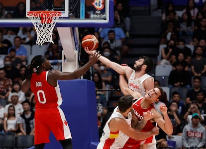 Alex Abrines durante el partido que disputaron España y Canadá en el Mundial de baloncesto.