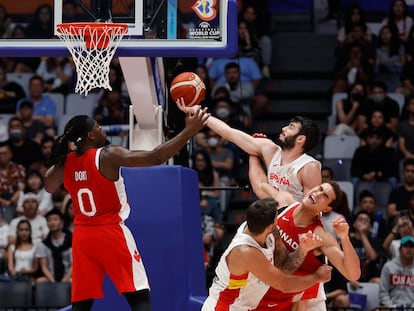 Alex Abrines durante el partido que disputaron España y Canadá en el Mundial de baloncesto.