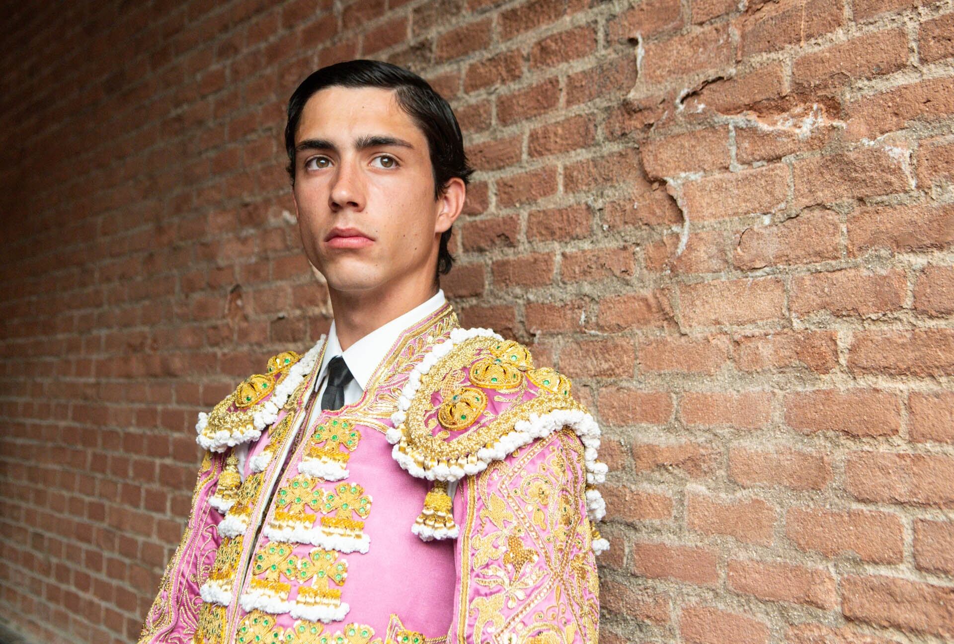 Iker Fernández El Mene, en el patio de cuadrillas de la plaza de Las Ventas.
