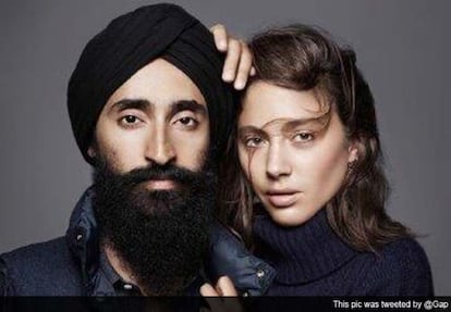 El actor Waris Ahluwalia en la campaña de GAP