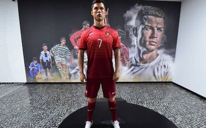Figura de cera de Cristiano Ronaldo en el Museo CR7, en Funchal (Madeira).