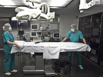 Un quiròfan a l'Hospital del Mar de Barcelona.