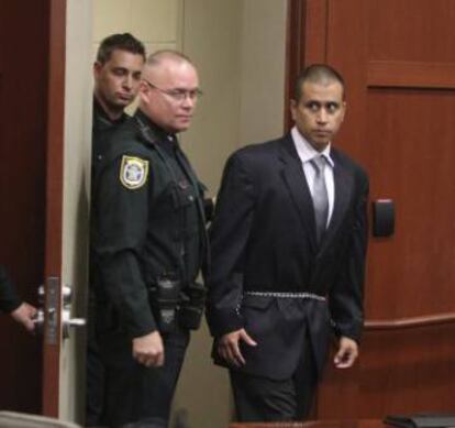 George Zimmerman, el vigilante entonces acusado de homicidio en segundo grado por la muerte del joven negro Trayvon Martin, en 2012. 