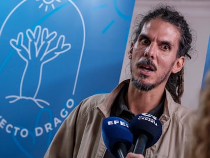 El exsecretario de Organización de Podemos Alberto Rodríguez, este lunes en Las Palmas de Gran Canaria.