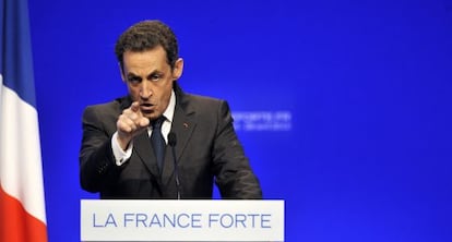 Sarkozy, en campaña de las presidenciales que perdió en abril de 2012.
