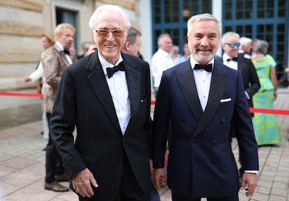 Francisco de Baviera con su pareja, Thomas Greinwald, en la ópera Festspielhaus Baden-Baden, en la ciudad de Baden-Baden, en Alemania, el 25 de julio de 2022.