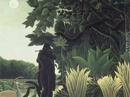 &#39;La charmeuse de serpant&#39; (&#39;La encantadora de serpientes&#39;) pintado por Henri Rousseau en 1907.