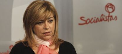La vicesecretaria general del PSOE, Elena Valenciano, en una rueda de prensa.