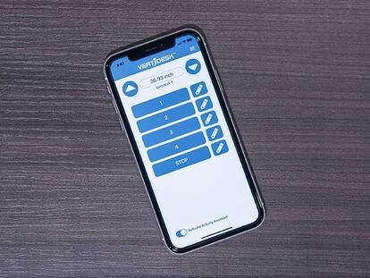 App de VertDesk para controlar el escritorio inteligente.