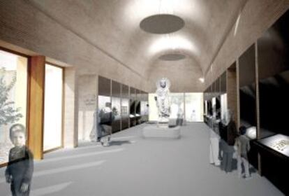 Vista virtual del interior del Museo Nacional de Afganistán.