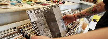 Una tienda de vinilos en Madrid.