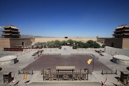 Interior del Fuerte de Jiayuguan, en el extremo más occidental de la Gran Muralla china.