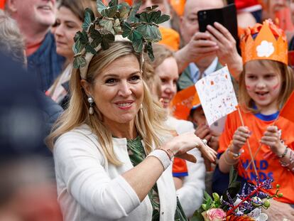 Dutch Queen Maxima attends King's Day (Koningsdag) celebrations in Emmen, Netherlands, April 27, 2024. REUTERS/Piroschka van de Wouw