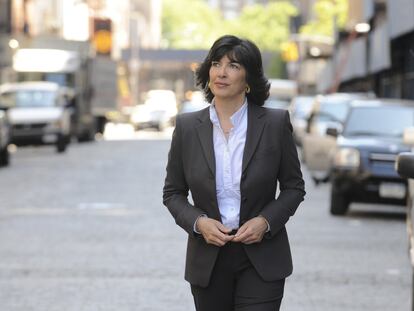 La periodista Christiane Amanpour durante una sesión en Nueva York.