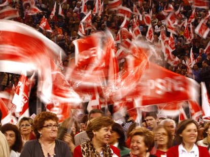 Acto de precampaña electoral del PSOE.