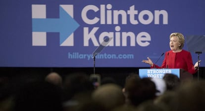 Hillary Clinton ofrece un mitin en Kent, Ohio. 