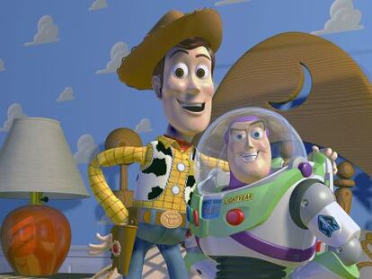 Woody y Buzz Lightyear en 'Toy Story', la serie de animación de Disney.