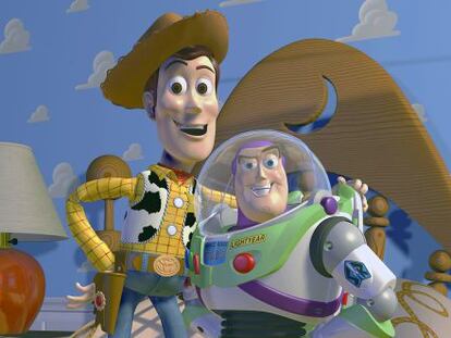 Woody y Buzz Lightyear en 'Toy Story', la serie de animación de Disney.