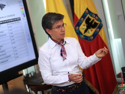 Alcaldesa de Bogotá Claudia López, balance de Seguridad del primer trimestre del 2020 con funcionarios del Gobierno Estatal.